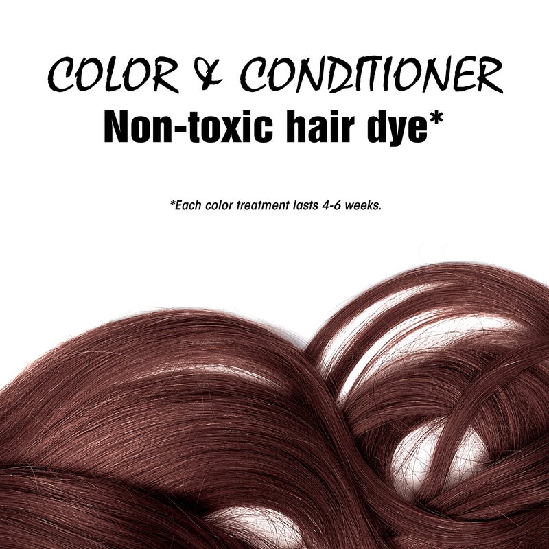 Light Mountain Henna Hair Color & Conditioner - Burgundy Hair Dye for Men/Women, Organic Henna Leaf Powder, Chemical-Free, Semi-Permanent Hair Color, 16 Oz - Image 3